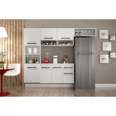 Imagem de Cozinha Compacta Suspensa 6 Portas e 2 Gavetas - Liz-Branco - CHF Móveis