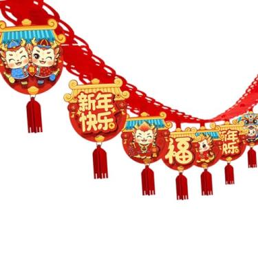 Imagem de Generic Guirlanda de ano novo de dragão chinês, 3 metros de material de feltro, decoração decorativa de portão de teto para escritório, loja elegante