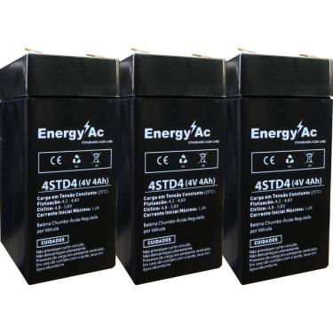 Imagem de 3 Bateria Selada Recarregável 4v 4ah Automação Balanças Brinquedos Hobbies