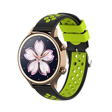 Imagem de Hoopyeecase pulseira de relógio Compatível para TicWatch E3, Suave Bicolor 20mm silicone esporte assistir banda para TicWatch E3 / TicWatch GTH/TicWatch E/TicWatch 2 Smart Watch