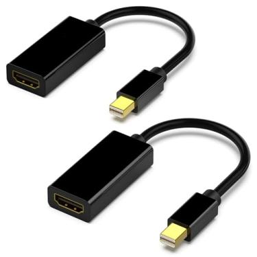 Imagem de Adaptador Mini DisplayPort para HDMI, pacote com 2 mini DP (compatível com Thunderbolt) para HDMI 4Kx2K, cabo banhado a ouro para MacBook Pro, MacBook Air, Mac Mini, Microsoft Surface Pro 3/4/5/6/7