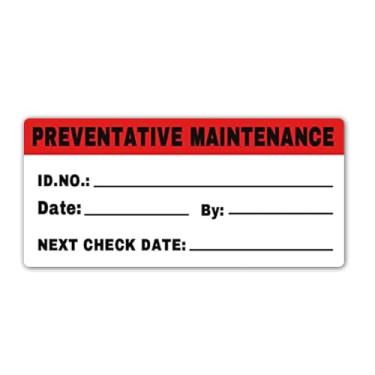Imagem de Etiquetas de manutenção preventiva de 5 x 2,5 cm, etiqueta de segurança de inspeção por/data/próximo, adesivos de palete de envio de inventário, 200 peças.