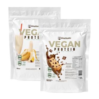 Imagem de Kit 2 Vegan Protein 837G Banana + Panettone De Choco - Wisehealth