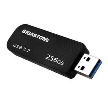 Imagem de Gigastone Pen drive Z30 256GB USB 3.2 Gen1, caneta retrátil sem tampa, estilo fibra de carbono, confiável e durável, compatível com USB 3.0