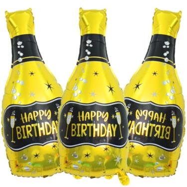 Imagem de HADCKJA Champagne Bottle Balloons Gold Bottle Foil Mylar Balloons Birthday Party Decorations Birthday Party Balloons Wedding Anniversary Backdrop Party Decorations Supplies Favors Decor 3 Pcs