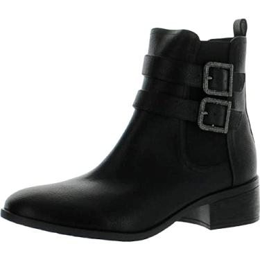 Imagem de Kenneth Cole REACTION Bota feminina Salt Biker Chain Chelsea, Preto, 5.5