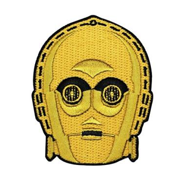 Imagem de Disney Star Wars C3-PO Head Patch Droid Aplique de ferro oficialmente licenciado