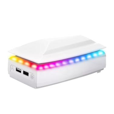 Imagem de Ventilador de resfriamento de console, DC 5V ajustável 3 velocidades USB externo host cooler para PS5 Slim Disc/console digital