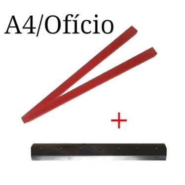 Imagem de Lâmina E Base Corte P/guilhotina A4/Ofício Semi Industrial 34cm de Boca