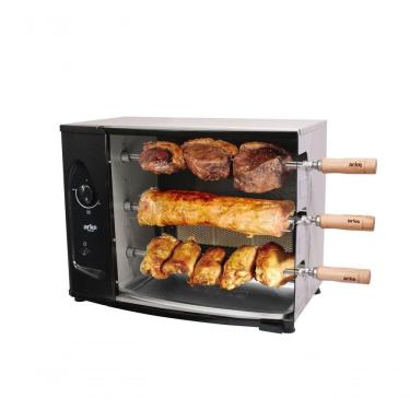 Imagem de Churrasqueira Assador 3 Espetos Rotativa 56 Cm Gás Gn Aço Carbono Infravermelho Agr3 Bi...