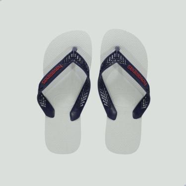 Imagem de Chinelo Havaianas Masculino Power Light Solid Branco com Azul
