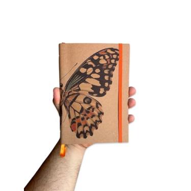 Imagem de Sketchbook Caderno Borboleta com Elástico e Marca Página Aquarela (G (14x20cm), Colorido 80 Páginas)