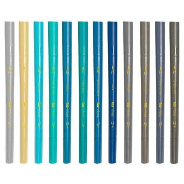 Imagem de Brush Pen Tris Vibes Ocean - 12 Cores Ponta Fina