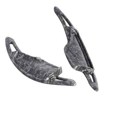 Imagem de ontto Pá de câmbio de volante de carro para Chevrolet Camaro 2016-2019 de plástico ABS capa de acabamento de extensões de câmbio de marcha, padrão de carbono forjado