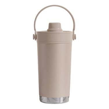 Imagem de Caneca de café de viagem de aço inoxidável 500 ml com revestimento interno de cerâmica, tampa à prova de vazamento, alça e canudo - isolamento a vácuo de parede dupla, sem BPA, perfeita para bebidas