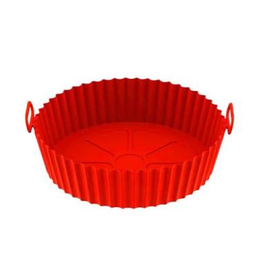 Imagem de Forma Assadeira Para Fritadeira Air Fryer Em Silicone Flexível Lavável