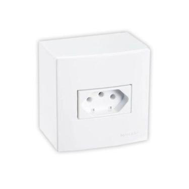 Imagem de Caixa sistema x sobrepor 75x75 c/ 1 tomada 10a sleek margirius