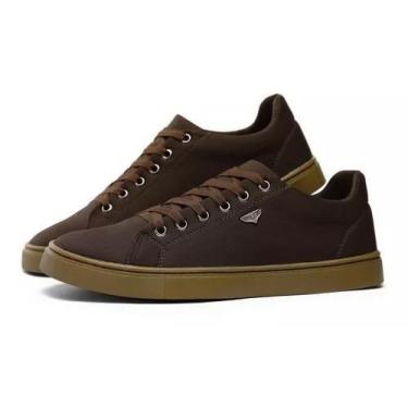 Imagem de Sapatênis Casual  Masculino Cano Baixo SB - Adsshoes, Marrom, 40