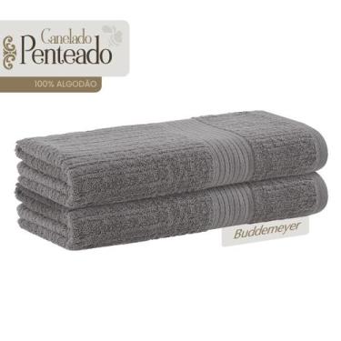 Imagem de kit 2 Toalhas Buddemeyer Gigantes Penteado Canelado Kaki