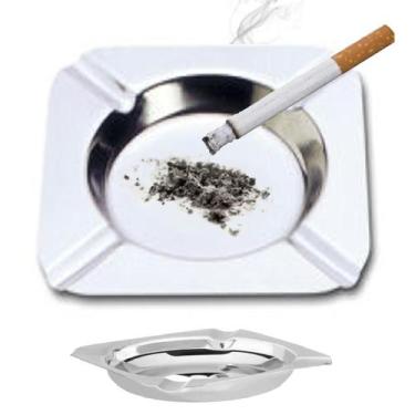 Imagem de Cinzeiro Quadrado em Metal 11,5cm - Fx