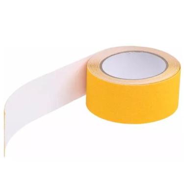 Imagem de Fita Antiderrapante Amarela 5 Metros Adesiva Escada Degraus Chao Piso 