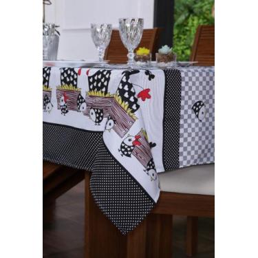 Imagem de Toalha de mesa oxford 4 lugares - MAYRA ENXOVAIS, GALINHA
