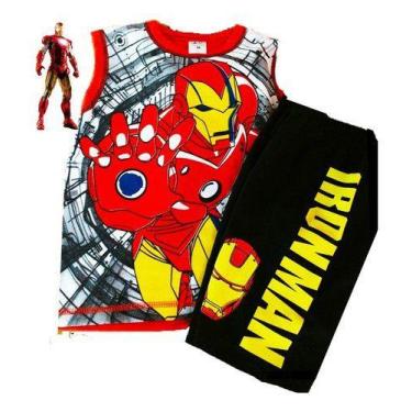 Imagem de Conjunto Infantil  Heróis Tam 1 A 7 Anos - ANJO DA MAMÃE, Preto, P- 1,