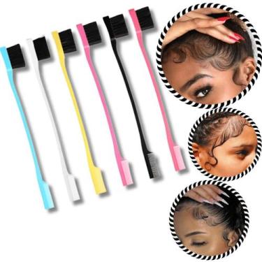 Imagem de Escova Para Baby Hair 2 em 1 Pentinho Definidor Sobrancelha - LIONSWIG