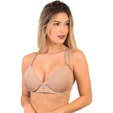 Imagem de Sutiã Plus Size Liso Nadador Bojo Alça Regulável - WLS Modas, Bege, G,