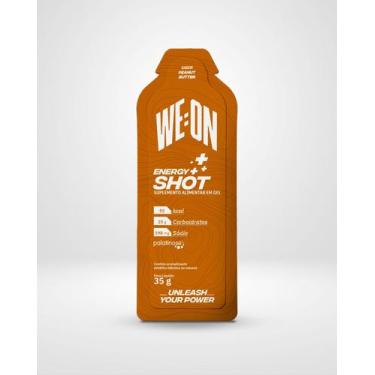 Imagem de Energy Shot Gel Carboidrato We:On Caixa 10 Sachês - Vegano, Peanut But