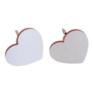 Imagem de Kit 2 Ganchos De Parede Mdf Laminado Coração Colorido - Souvenir Decor