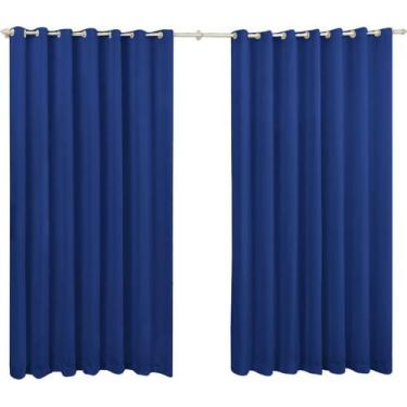 Imagem de Cortina Roma 3 Metros Para Sala E Quarto - Cris Enxovais,  Azul Royal