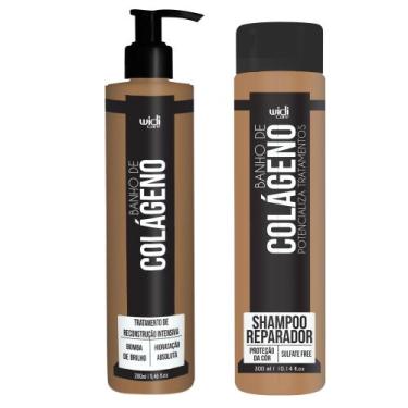 Imagem de Banho De Colágeno Máscara 280ml Shampoo Reparador 300ml Widi - Widi Ca