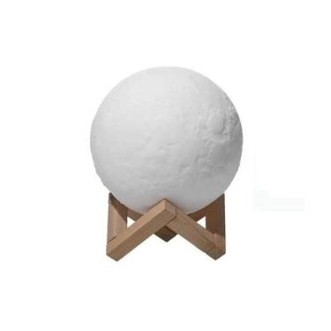 Imagem de Luminária Lua Cheia 3d Abajur Touch Decorativa - Amadolar