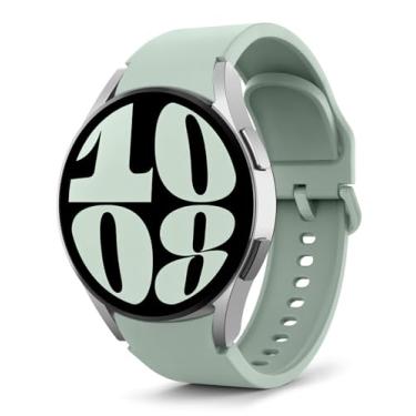 Imagem de MoKo Compatível com Samsung Galaxy Watch 6 5 4 Band 40 mm 44 mm, Galaxy Watch 5 Pro Band 45 mm, Galaxy Watch 6 Classic Band, 4 pulseiras clássicas, pulseira esportiva de silicone de 20 mm mulheres e