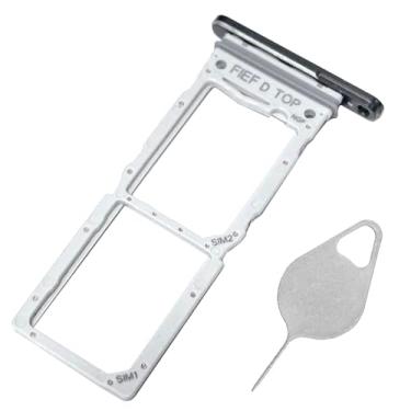 Imagem de Bandeja para cartão SIM Galaxy Z Fold 6 dupla substituição 6 5G suporte para cartão SIM para Samsung Galaxy Z Fold6 19.3 cm F956 SM-F956U Peça de reparo de bandeja de cartão SIM com agulha de pino de
