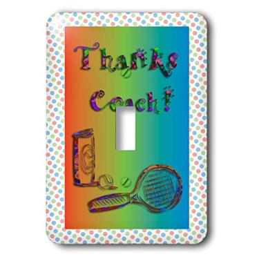 Imagem de 3dRose lsp_20167_1 Raquete de tênis e bola botão único Thank You To Tennis Coach