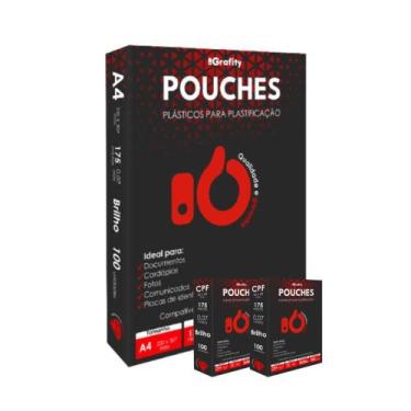 Imagem de Plástico Plastificar 200 CPF e 100 A4 0,07mm 175 Micras - Grafity