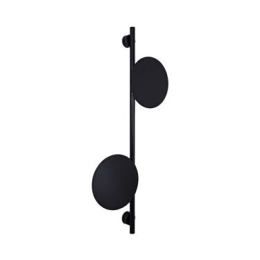 Imagem de Lustre Arandela Disco Eclipse Luz Indireta Preto 75cm 660 - ILUMINAMUN