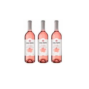 Imagem de Kit Vinho Casa Perini Solidário Rosé Seco 750ml 3 unidades