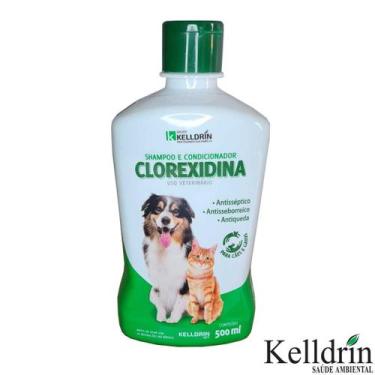 Imagem de Shampoo Condicionador para Cães e Gatos Clorexidina 500ml - KELLDRIN