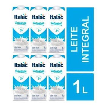 Imagem de Kit C/6 Leite Longa Vida Integral Italac 1 Litro