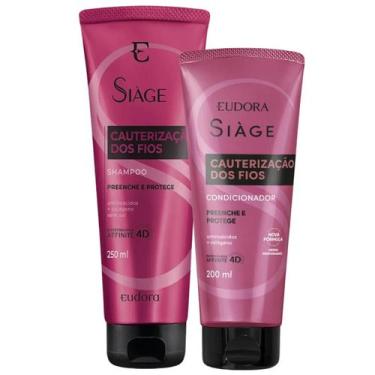 Imagem de Kit Eudora Siàge Cauterização dos Fios Shampoo 250ml + Condicionador 2