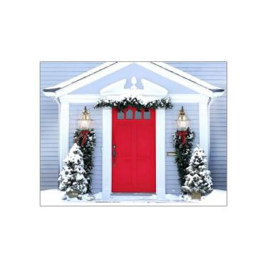 Imagem de Fundo Fotográfico 1,55 X 1,20 - Natal Casa Porta Vermelha 070 - Via Co
