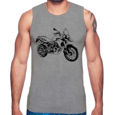 Imagem de Regata Moto F 800 GS Traços - Foca na Moda, Cinza, P