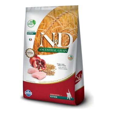 Imagem de Ração N&d Ancestral Grain Gato Filhote Frango E Romã - 1,5kg - Farmin@