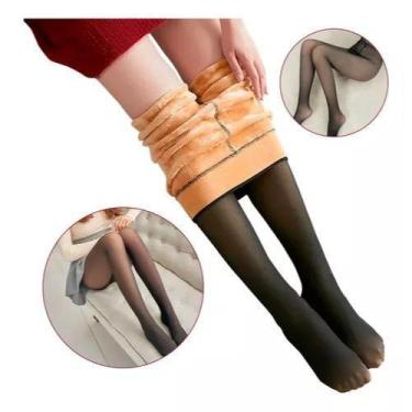 Imagem de Meia Calça De Lã Térmica Translúcida Forrada Pelinho Pelúcia - STYLE F
