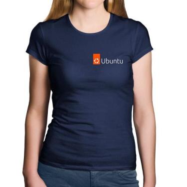 Imagem de Baby Look Algodão Ubuntu Linux - Foca na Moda, Marinho, M