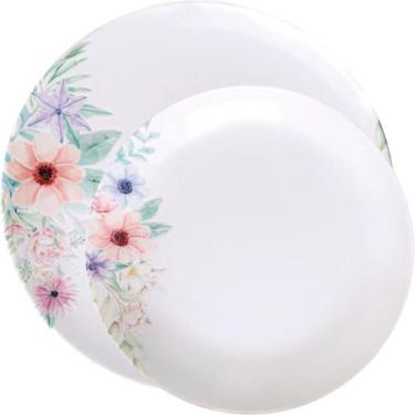 Imagem de Jogo De Prato Raso Fundo 8Pessoas 16Pçs Floratta Tramontina - Genérico