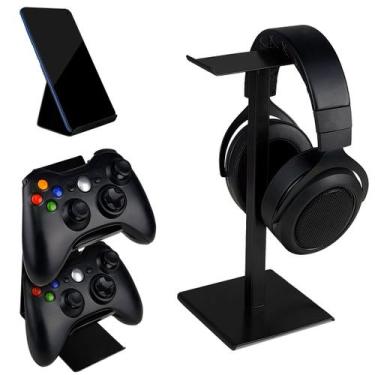 Imagem de Setup Kit Gamer Vexus Suporte P/ Celular Fone Controle  Preto - Genus 